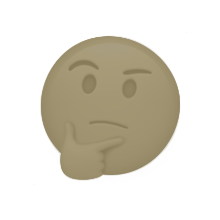 An emoji for being perplexed