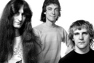 Group portrait of Canadian heavy-progressive band Rush